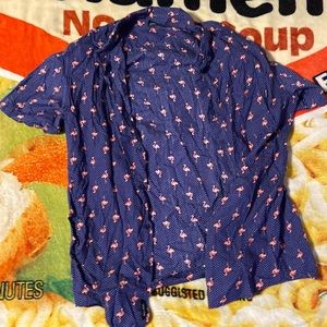 Flamingo button up shirt